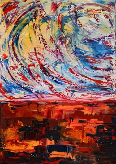 Print of Abstract Expressionism Landscape Paintings by DIMITRIOS RIMPAS