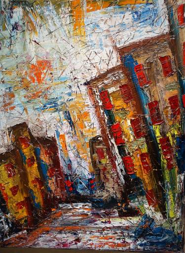 Print of Abstract Expressionism Cities Paintings by DIMITRIOS RIMPAS