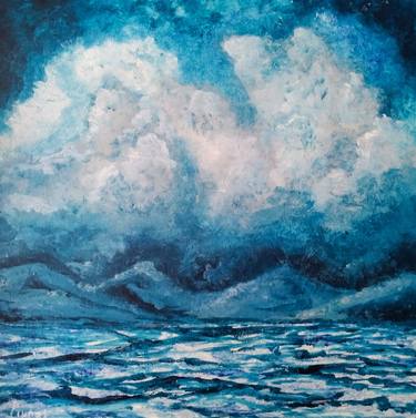 Print of Abstract Expressionism Seascape Paintings by DIMITRIOS RIMPAS