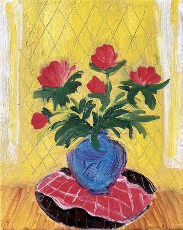 Original Expressionism Floral Paintings by Harriet Bellows