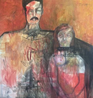 Original Expressionism People Paintings by Margo Schopf