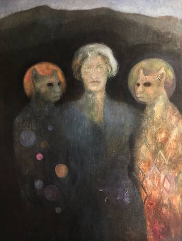 Original Expressionism People Paintings by Margo Schopf