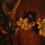 Alla prima still life lit by candlelight. I was looking at natural objects placed in unfamiliar places.
