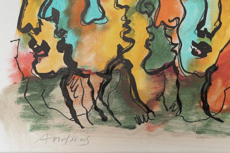 Original Expressionism Men Painting by Annabel Andrews