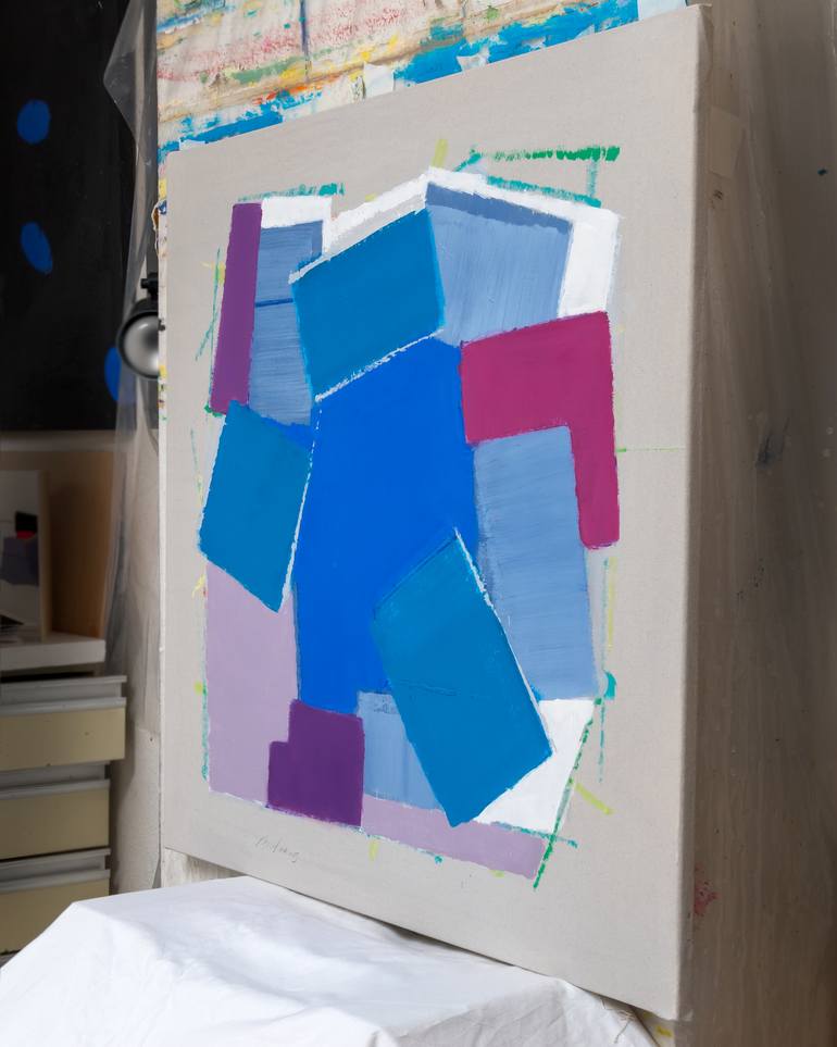Original Abstract Geometric Painting by Annabel Andrews