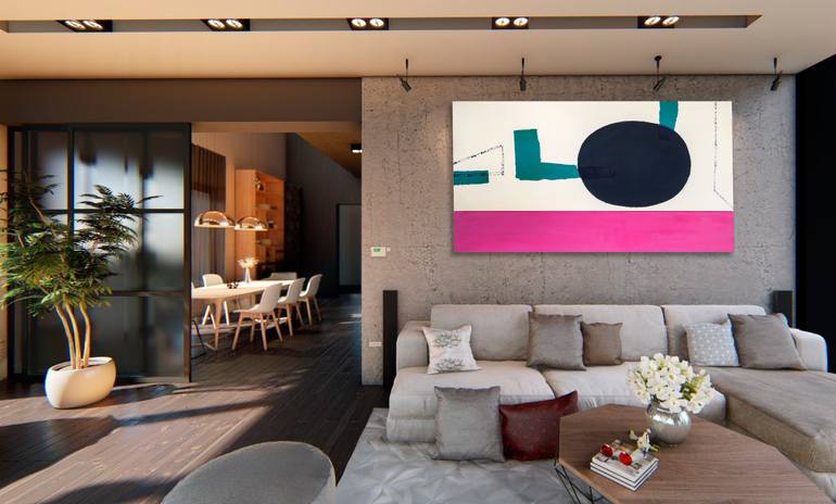 Original Abstract Geometric Painting by Annabel Andrews