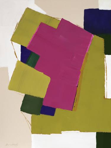 Original Abstract Expressionism Geometric Paintings by Annabel Andrews