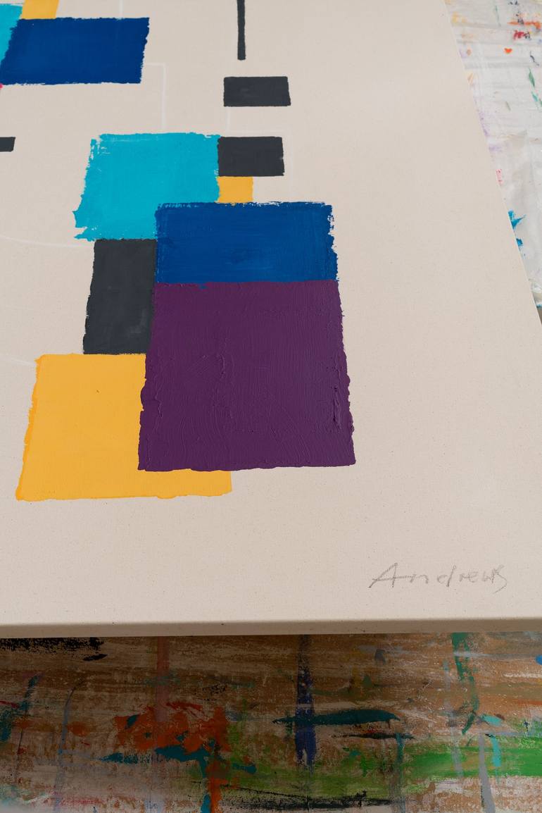 Original Abstract Geometric Painting by Annabel Andrews