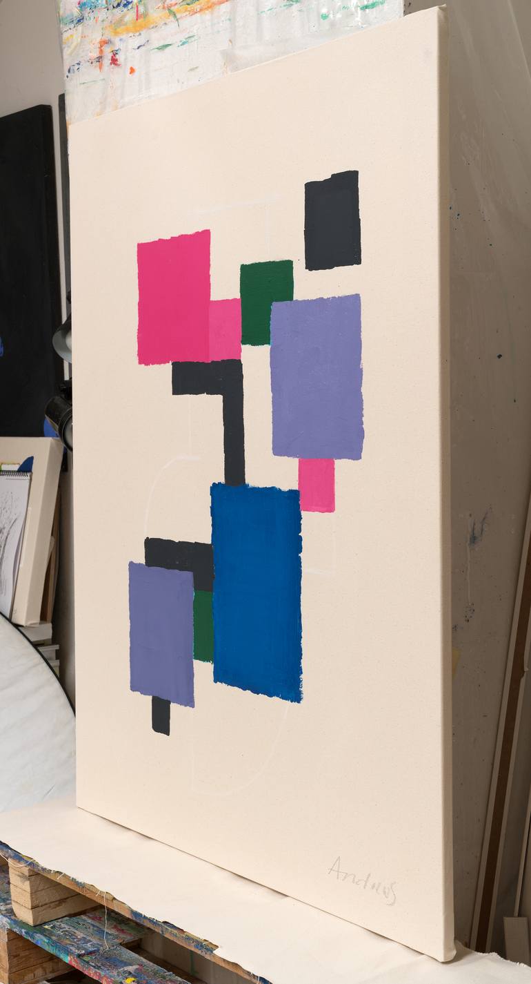 Original Abstract Geometric Painting by Annabel Andrews