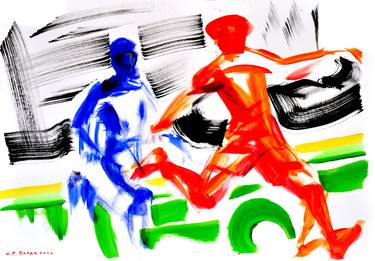 Original Expressionism Sports Drawings by Nebojsa Ruzic Varda