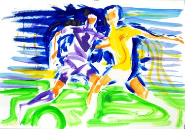 Original Expressionism Sports Paintings by Nebojsa Ruzic Varda