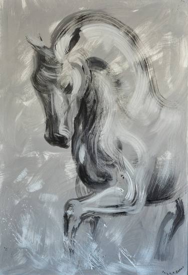 Original Figurative Horse Paintings by Nebojsa Ruzic Varda