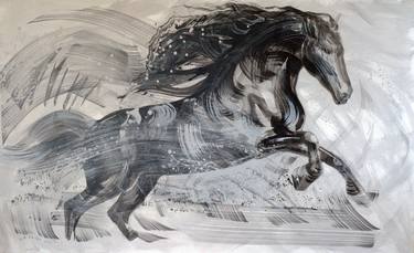 Original Figurative Animal Drawings by Nebojsa Ruzic Varda