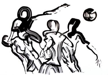 Original Expressionism Sport Drawings by Nebojsa Ruzic Varda