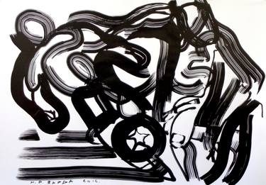 Original Expressionism Sport Drawings by Nebojsa Ruzic Varda