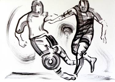 Original Expressionism Sport Drawings by Nebojsa Ruzic Varda