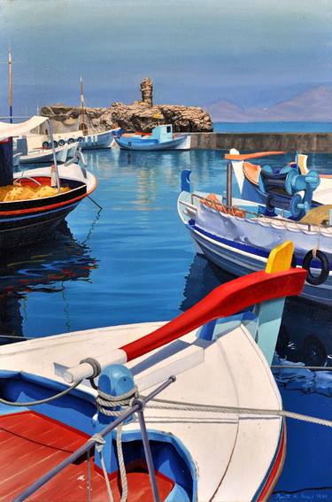 Print of Boat Paintings by Nebojsa Ruzic Varda