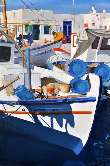 Print of Boat Paintings by Nebojsa Ruzic Varda