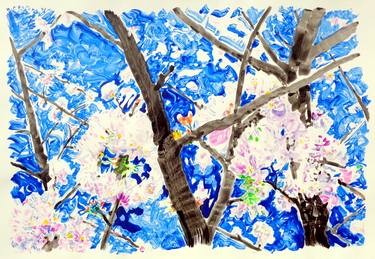 Original Impressionism Floral Drawings by Nebojsa Ruzic Varda