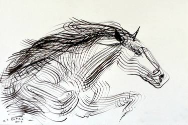 Original Expressionism Animal Drawings by Nebojsa Ruzic Varda