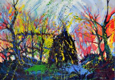 Original Expressionism Landscape Paintings by Nebojsa Ruzic Varda