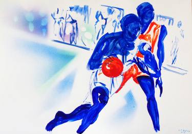 Original Expressionism Sport Drawings by Nebojsa Ruzic Varda