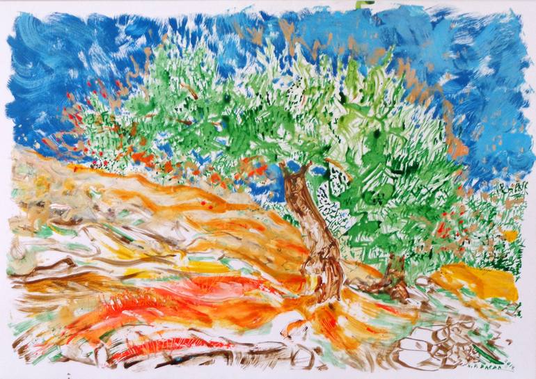 Print of Expressionism Landscape Drawings by Nebojsa Ruzic Varda