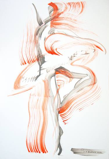 Original Expressionism Body Drawings by Nebojsa Ruzic Varda