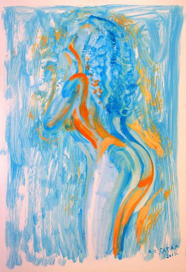 Print of Expressionism Nude Drawings by Nebojsa Ruzic Varda