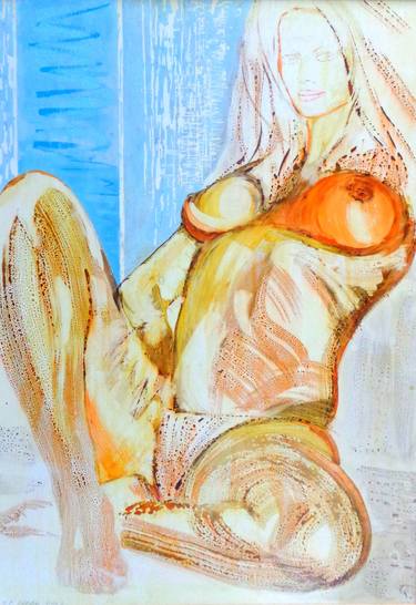 Print of Expressionism Nude Drawings by Nebojsa Ruzic Varda