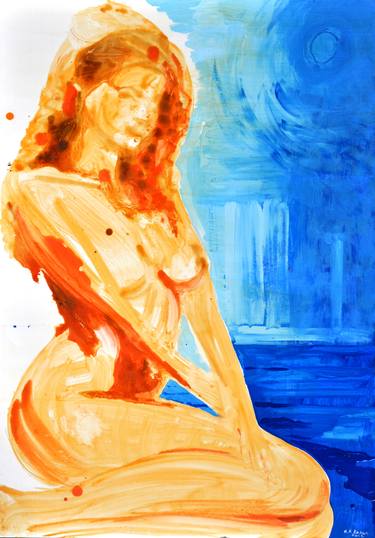 Print of Figurative Nude Paintings by Nebojsa Ruzic Varda
