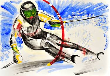 Print of Expressionism Sport Drawings by Nebojsa Ruzic Varda