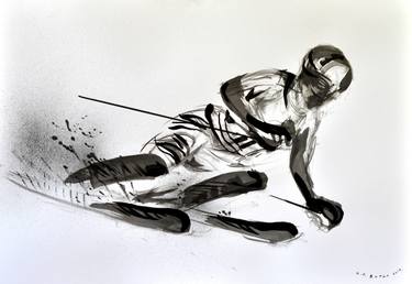 Original Figurative Sport Drawings by Nebojsa Ruzic Varda