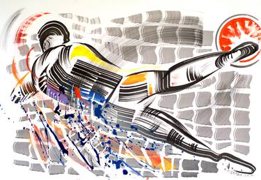 Original Expressionism Sport Drawings by Nebojsa Ruzic Varda