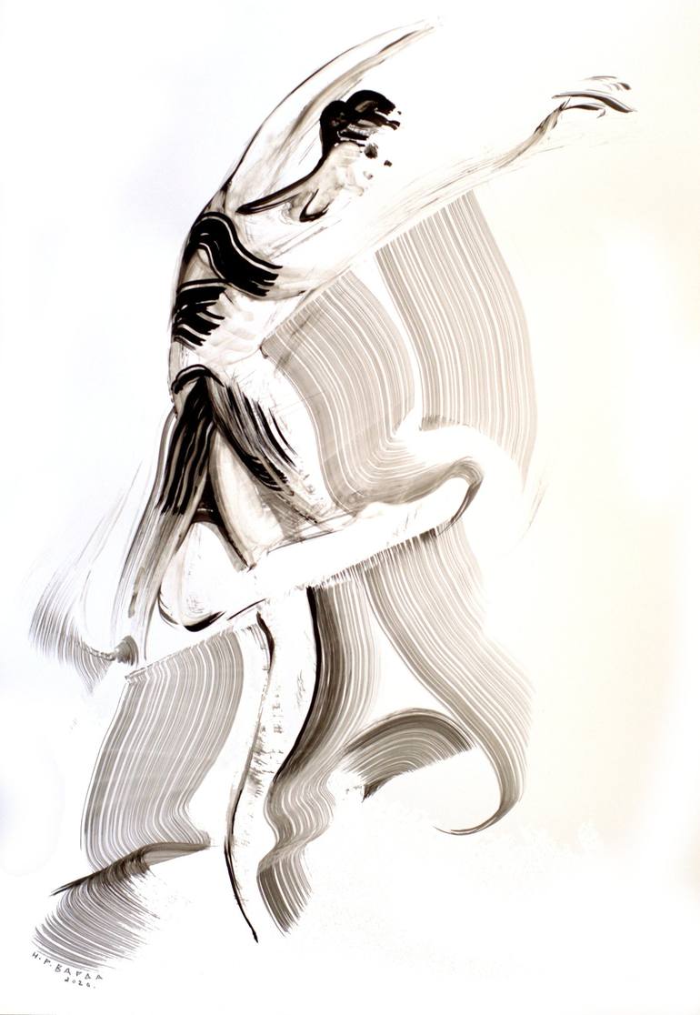 Print of Expressionism Women Drawings by Nebojsa Ruzic Varda