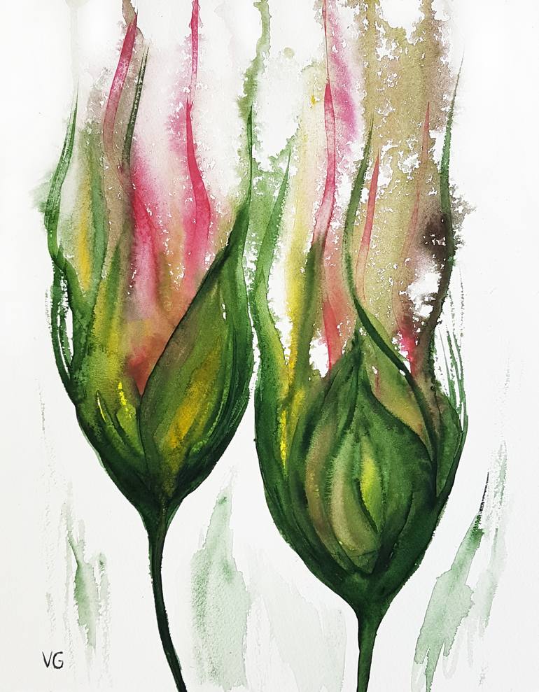 Melting flowers 2 Painting by Viktoriya Gorokhova | Saatchi Art