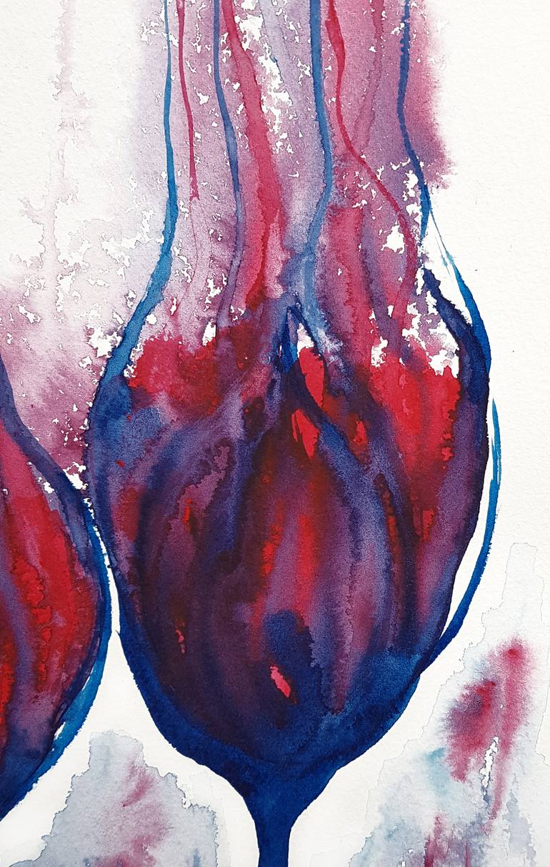 Original Abstract Floral Painting by Viktoriya Gorokhova