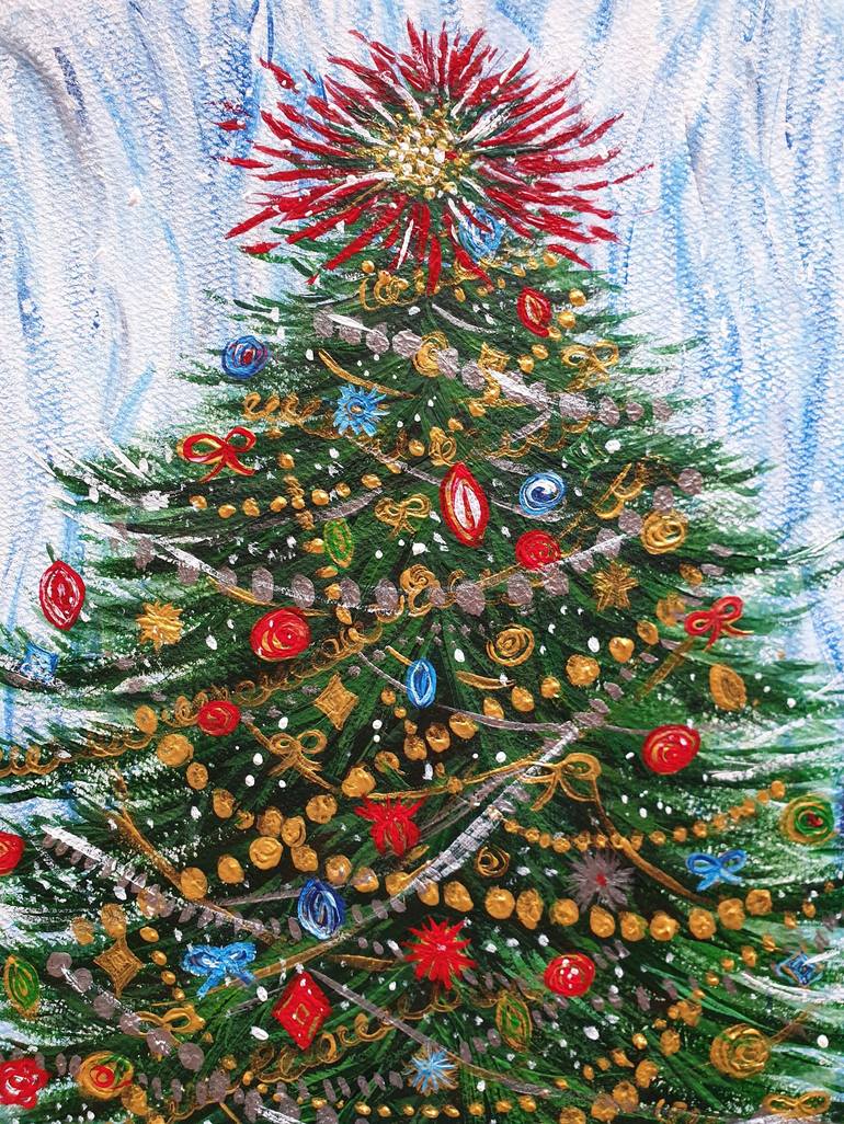 Original Tree Painting by Viktoriya Gorokhova