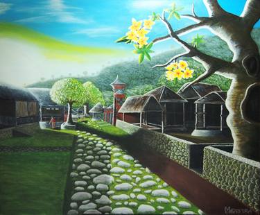 Original Rural life Painting by Adi Madestra