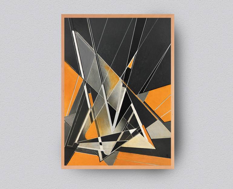 Original Geometric Painting by Ernst Kruijff