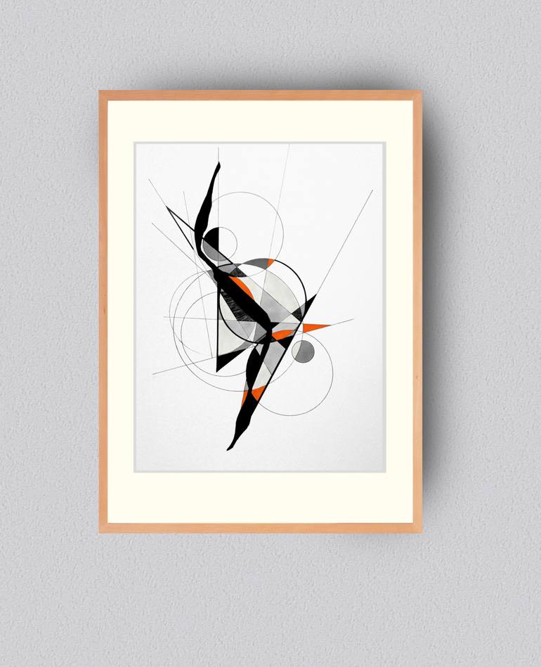 Original Modern Abstract Drawing by Ernst Kruijff