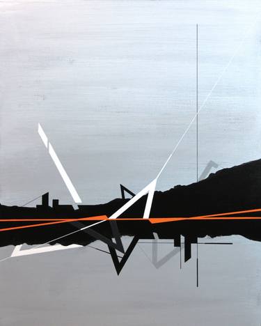 Original Abstract Cities Paintings by Ernst Kruijff