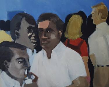 Original People Painting by Richard Vincent