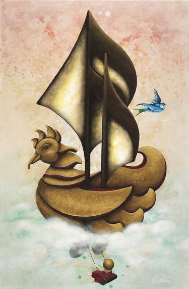 Print of Figurative Boat Paintings by Paula Portella