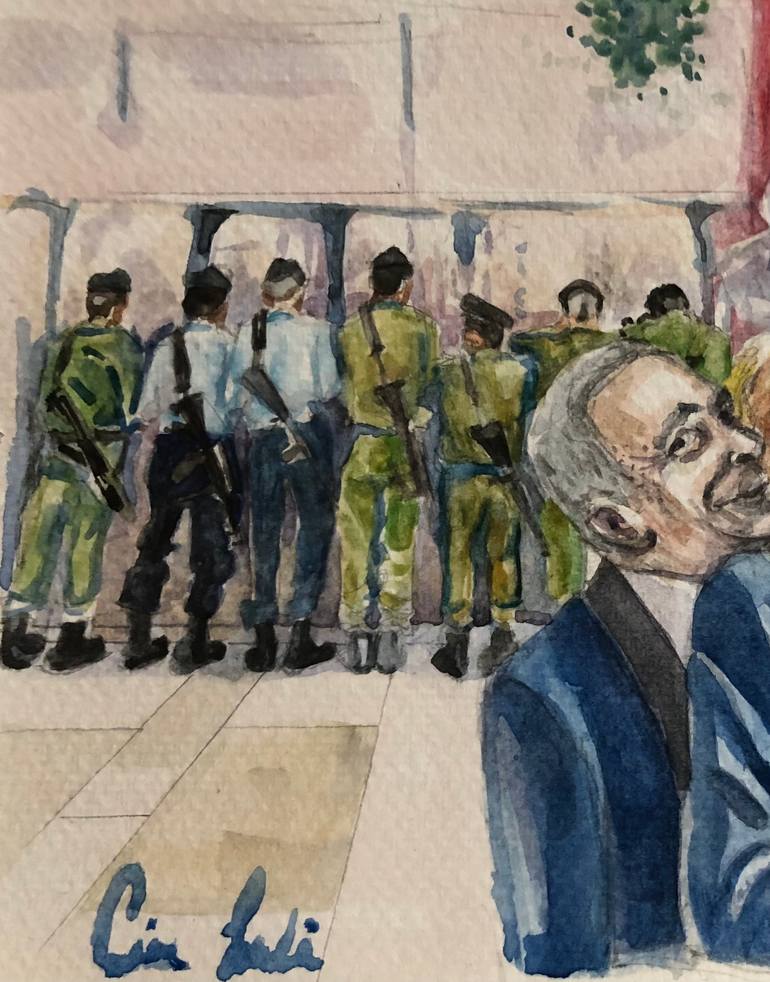 Original Conceptual Politics Painting by Carina Lomeli