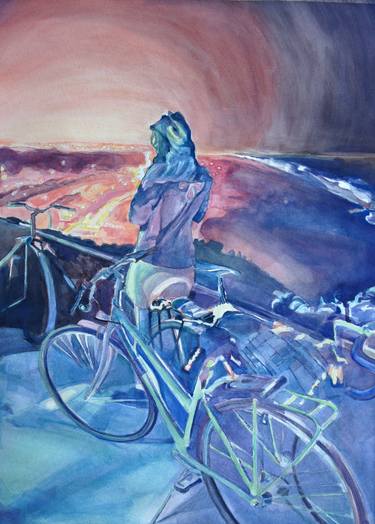 Original Fine Art Bike Paintings by Carina Lomeli