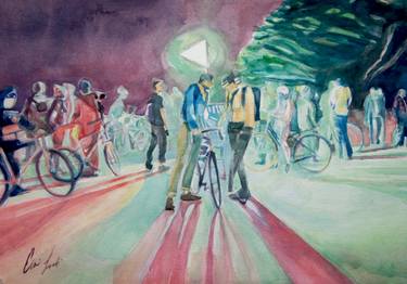 Original Fine Art Bike Paintings by Carina Lomeli