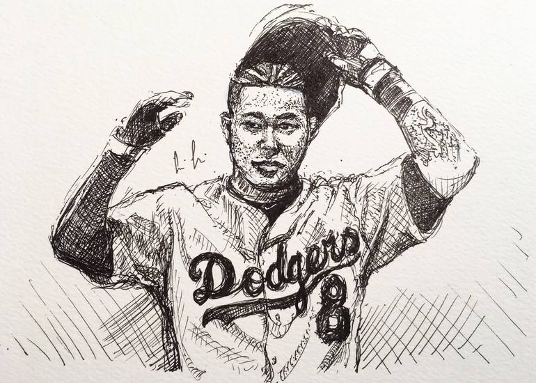 Ex Dodger - Manny Machado Drawing by Carina Lomeli