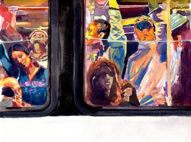 Original Documentary Transportation Paintings by Carina Lomeli