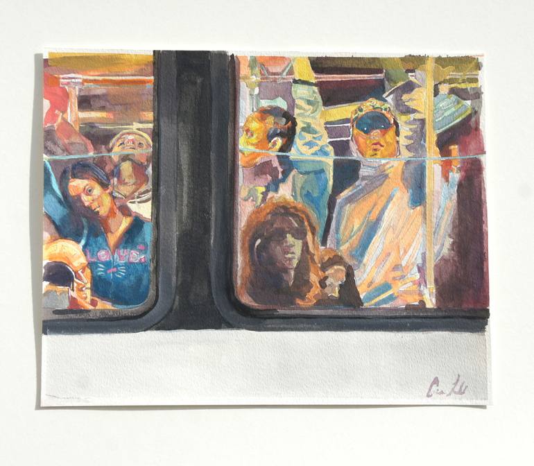Original Documentary Transportation Painting by Carina Lomeli